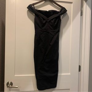 Bardot off the shoulder black dress size XS